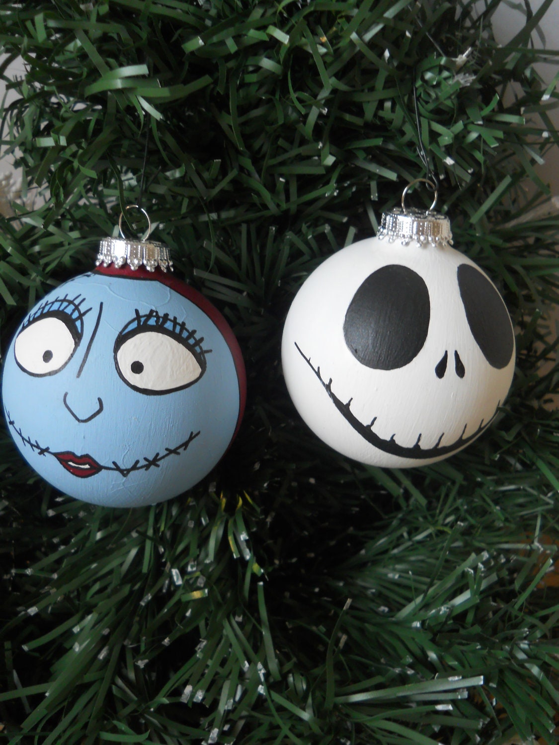 Nightmare before Christmas Jack and Sally Holiday Ornament Set