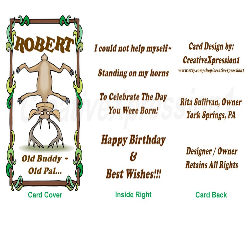 BIRTHDAY - Deer Horn Standing For Boy's Birthday - OOAK Original