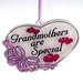 ORNAMENT - Grandmothers Are Special- Acrylic - White -Lilac- Red- Handpainted Home Decor
