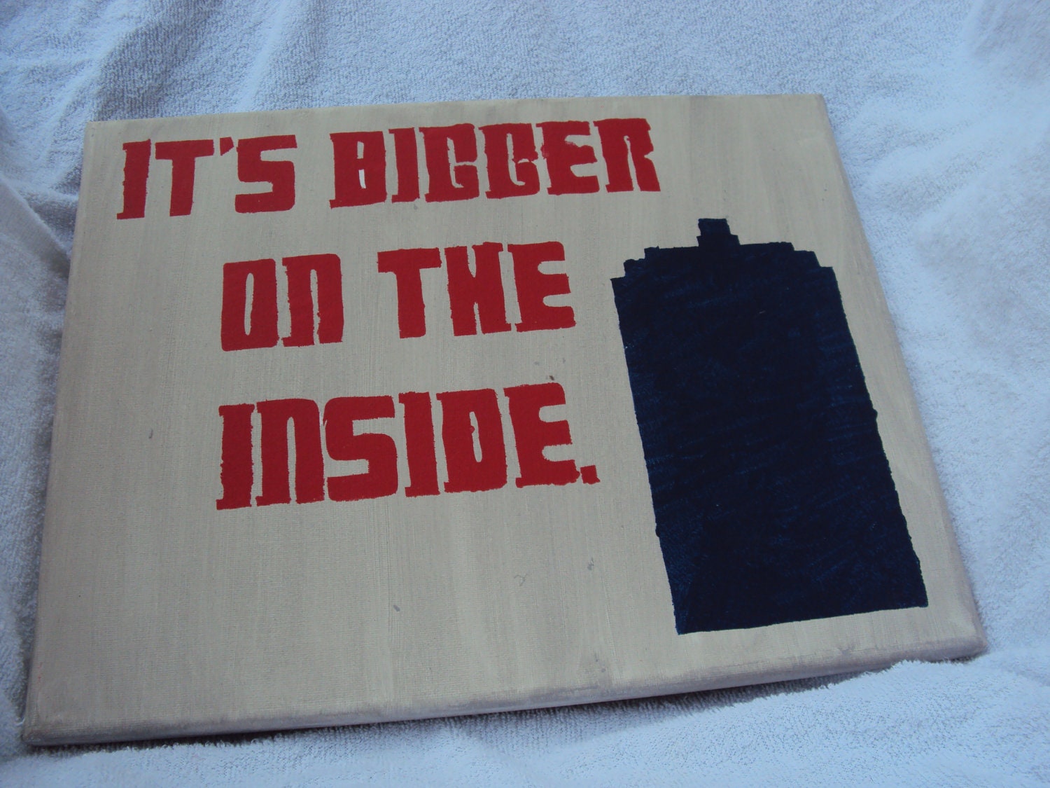 Doctor Canvas Art Quote, Bigger on the Inside, Wall Art, Who