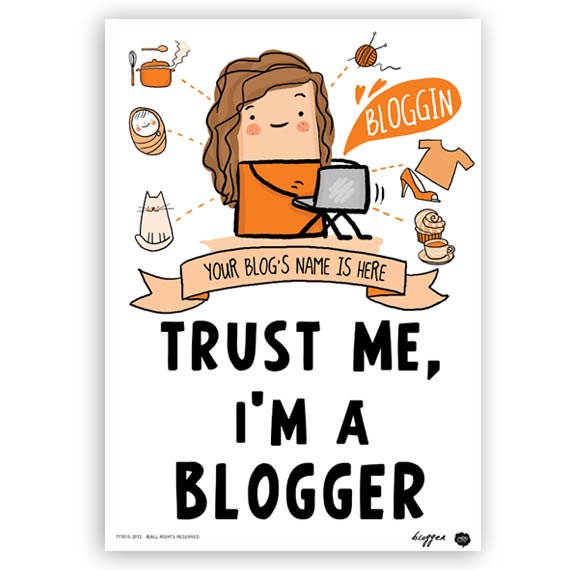 customized Blogger Poster (wall art, room decor, blogger, for her, digital print, blog lovers, gift for bloggers, women)