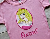 Personalized Princess Aurora Applique Shirt or Onesie- Custom Girls Sleeping Beauty T-Shirt- Toddler Tee- Disney- Vacation- Birthday