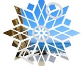 iPhone / Smartphone Wallpaper - Blue Beach Photo, Snowflake Design