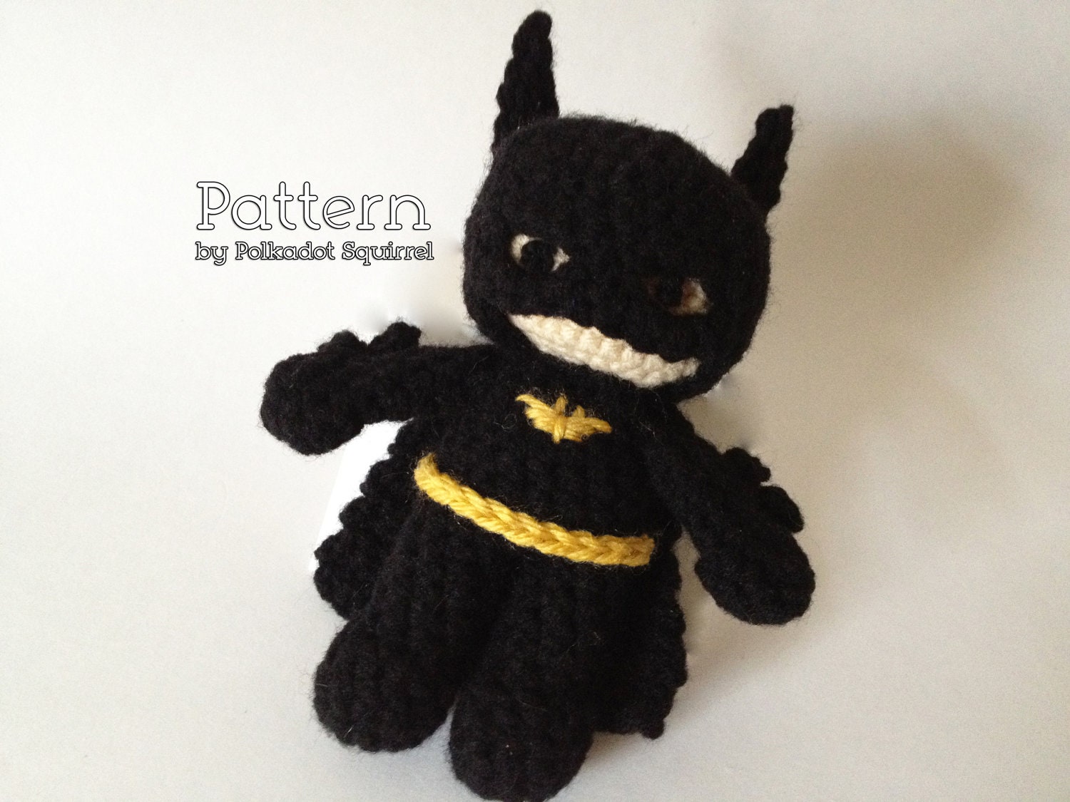 PATTERN to make a Batman Inspired Amigurumi Super Hero - PDF Crochet PATTERN