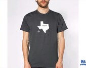 Texas State Tshirt  - Mens T shirt American Apparel - S M L XL (9 Colors Available)