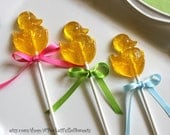 BABY SHOWER Duck Favors Barley Sugar Hard Candy Lollipops Suckers Yellow Duck 1st Birthday Party Favors Gifts