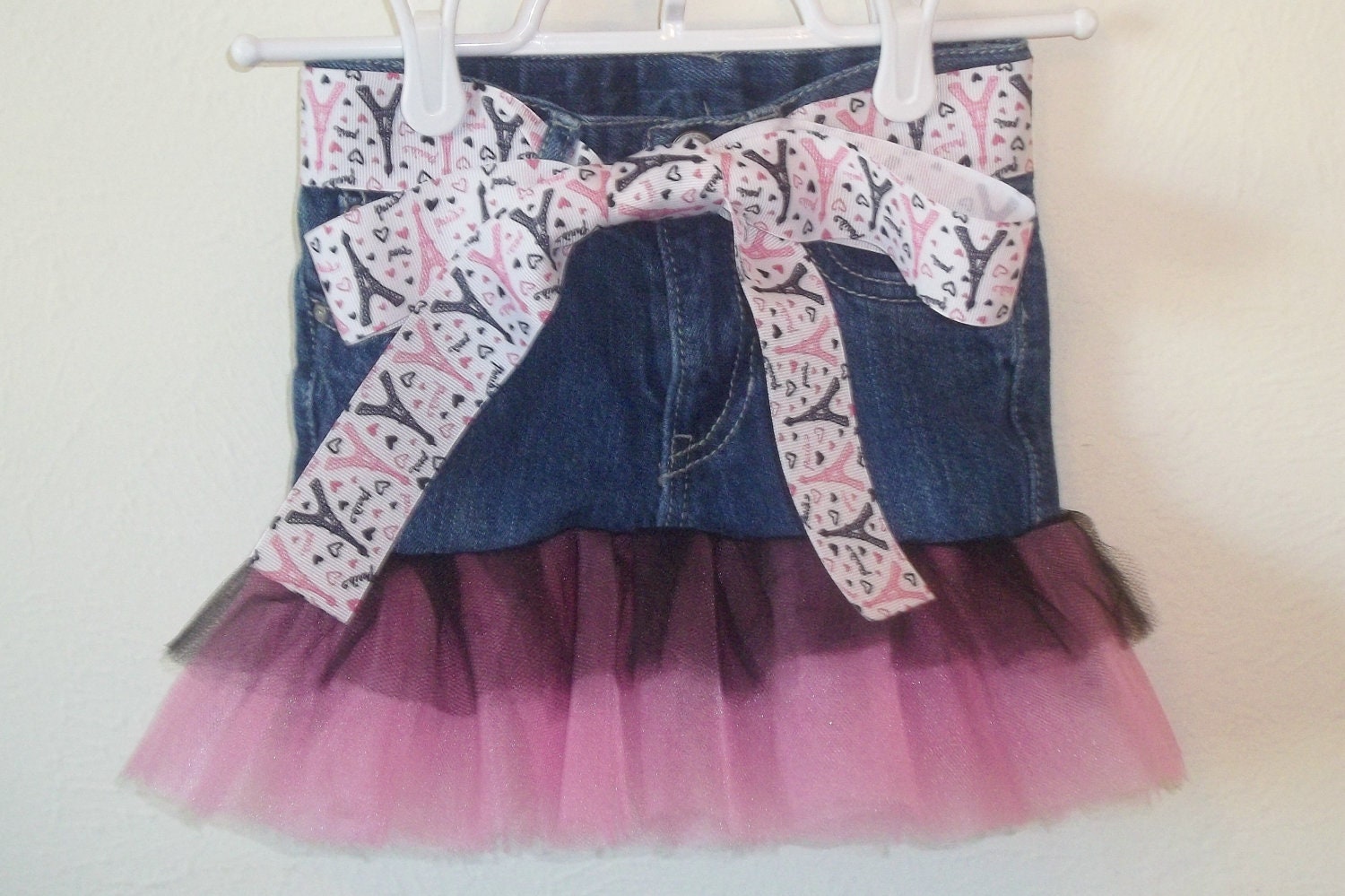 Tutu: Pink Paris Denim (Jean) Tutu Skrt