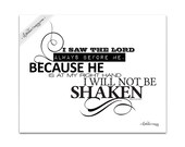 Christian art typography print Bible verse Scripture Wall Art Christian print poster Christian artwork 8x10 Acts 2:25