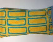 Bright Orange & Blue Rectangle Relaxing Flax Seed Pillow