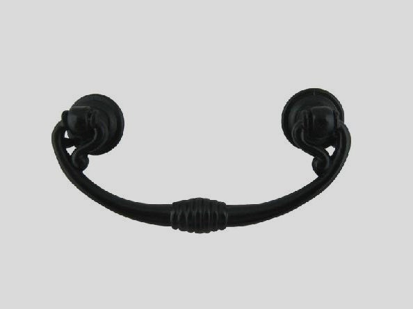 L 3 IN Metal Dresser Drawer Pull Handles Black / Vintage Inspired Cabinet Handle Pulls Knobs / Old Antique Furniture Hardware Art Deco