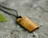 bamboo pendant - handmade jewelry, eco friendly, necklace, beads accessories, man and woman wearing, wood  suplies, mens gift