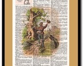 When I Grow Up  - Mixed Media, A Handmade mix of design, Vintage Dictionary Page, Acrylic, Ink and more than that, Feelings.