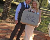 Vintage Suitcase Keepsake Trunk Wedding Baby Unique Custom