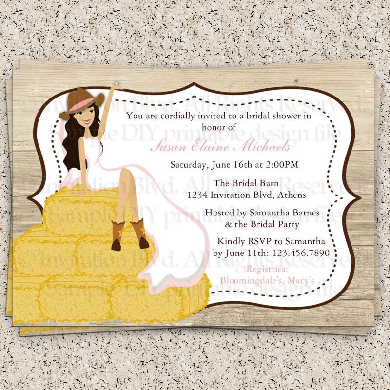 Bridal Shower Invitations Bridal Shower Invitations Country Theme