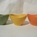 12 Retro Bowls...Green, Yellow, Coral