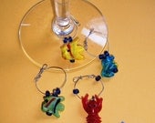 Sea Creatures Wine Charms