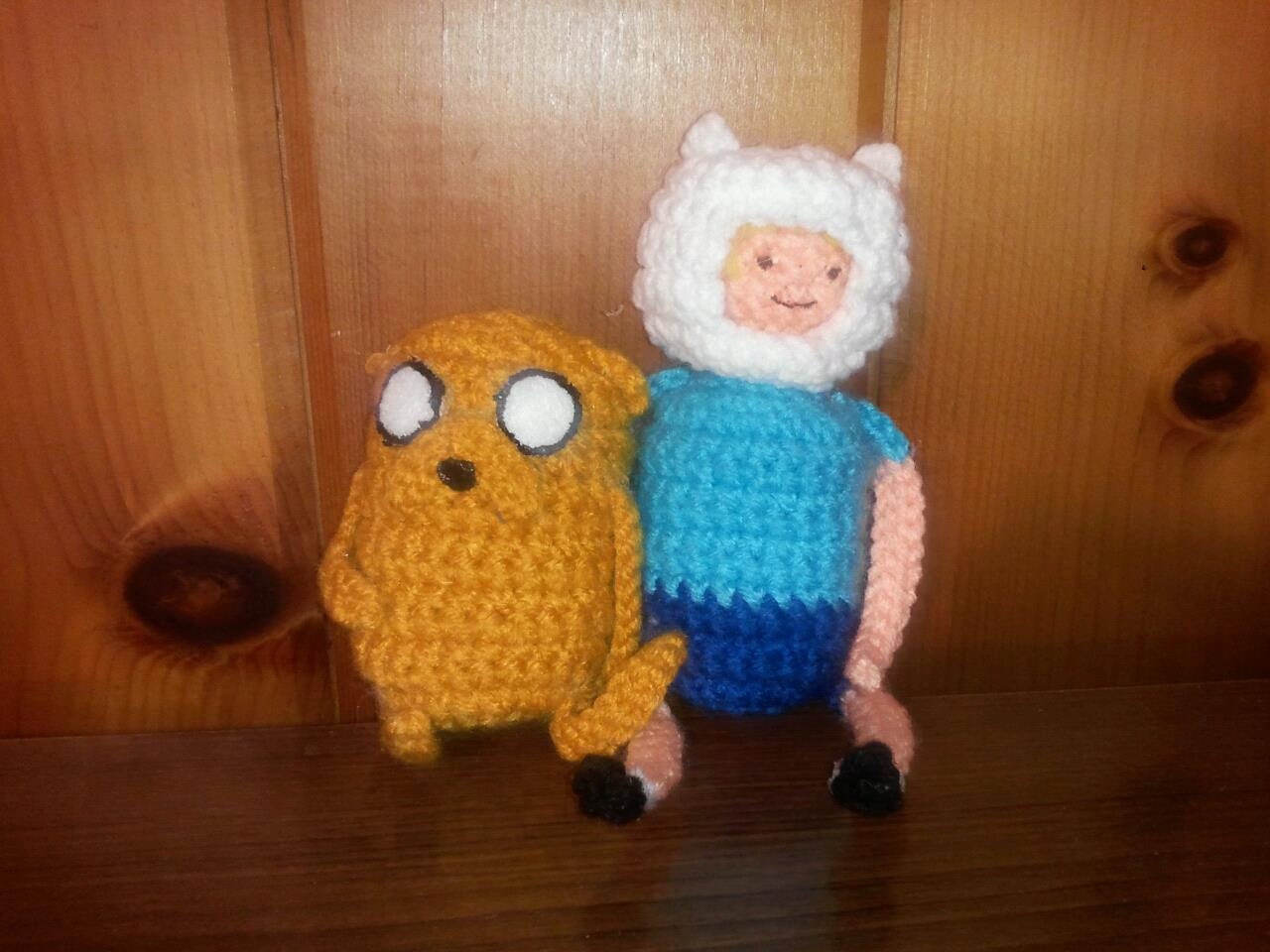 Finn and Jake Crochet Amigurumi - Adventure Time - Made to order