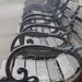 Fog, Empty Benches, Photography, 13x19 Wall Decor, Grey, Fine Art Photography, White Cottage Photo