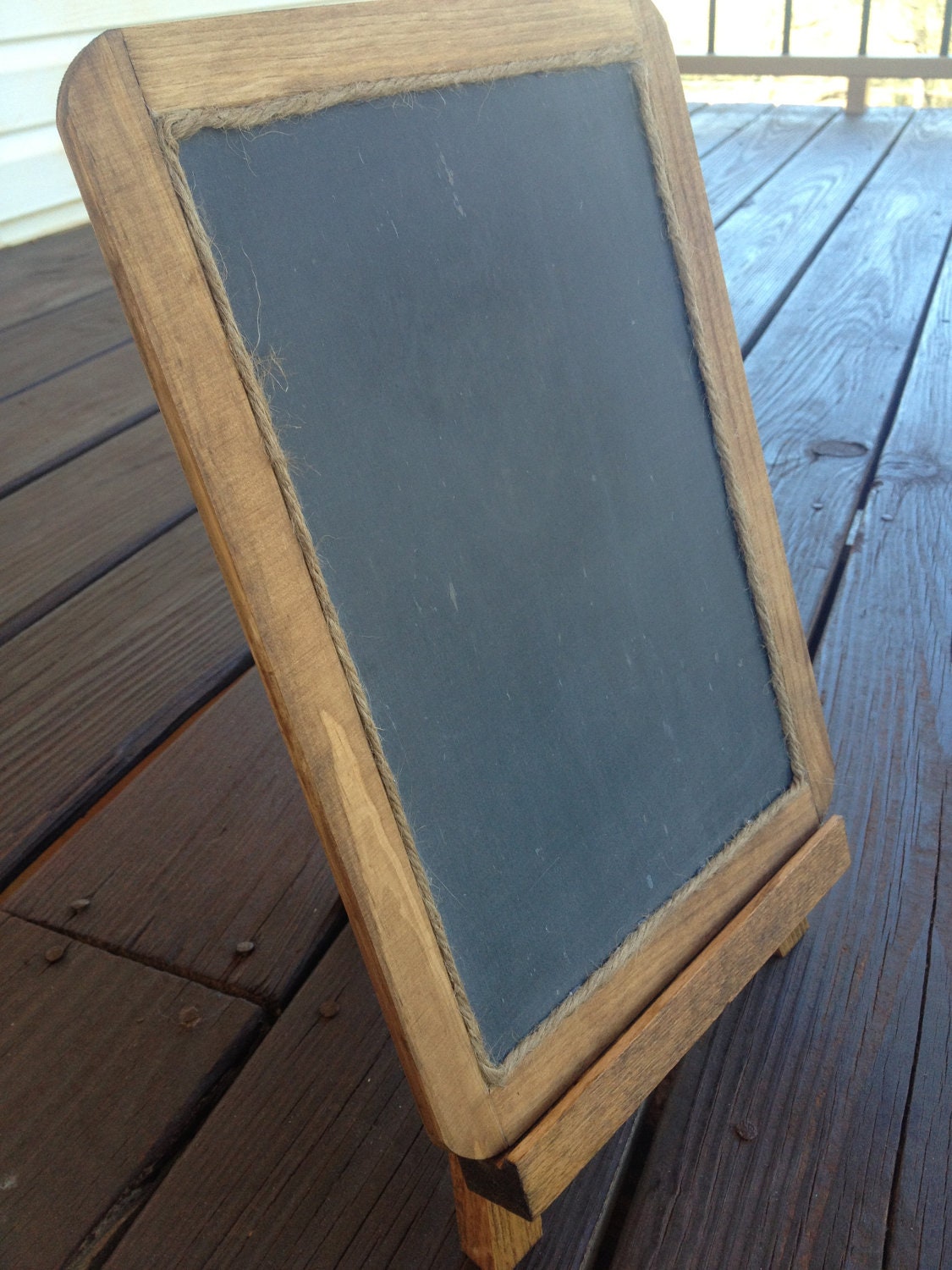 Chalkboard with Easel Framed Rustic Chalkboard by CountryBarnBabe