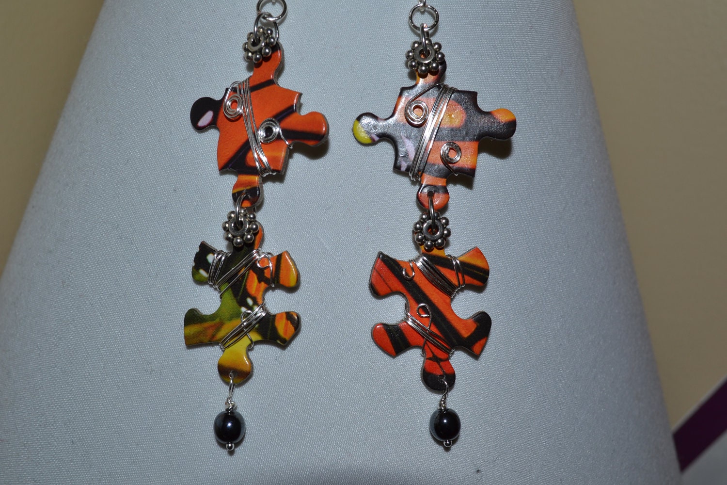 Puzzle Piece Dangle Earrings