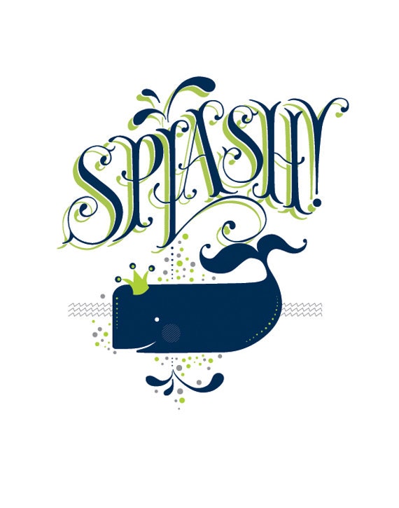 Whale Screenprint