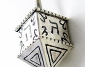 Sterling Silver dreidel for Hanukkah OOAK