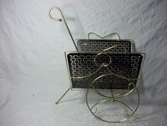 Unique Mid Century Magazine Cart. This vintage by Cherylfound