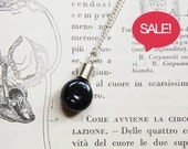 SALE - Black Poison - Handmade Flask Vial Bottle Pendant Necklace