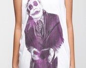 Joker Batman The Dark Knight Shirt Heath Ledger Shirt Women Tank Top White Shirt Tunic Top Vest Sleeveless Women T-Shirt Size S M