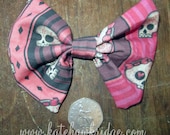 Clumsy Day of the Dead Calavera Skull Mexican Blanket Hair Bow