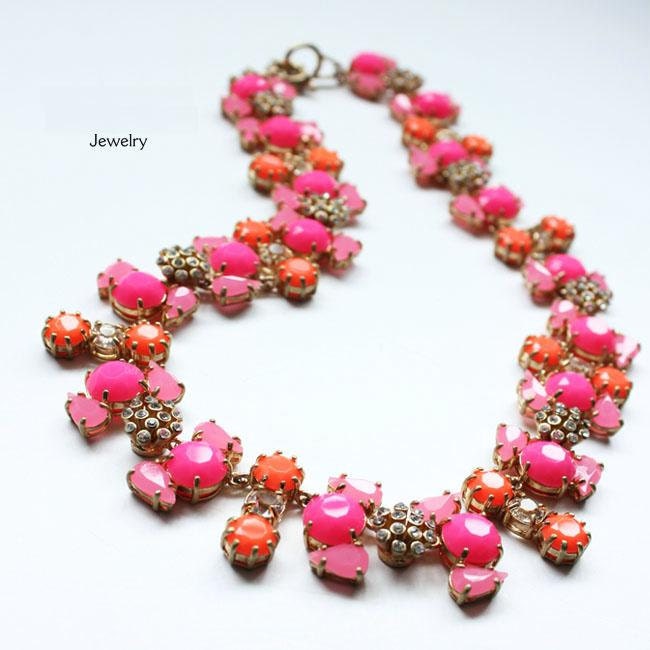 2012 Lates  Cabochon fan Flora Crystals Candy Beautiful Party or Casual  Neckalce jewelry - christmas Gift - Great quanlity