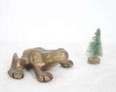 Vintage Brass Frog Figurine - Paperweight