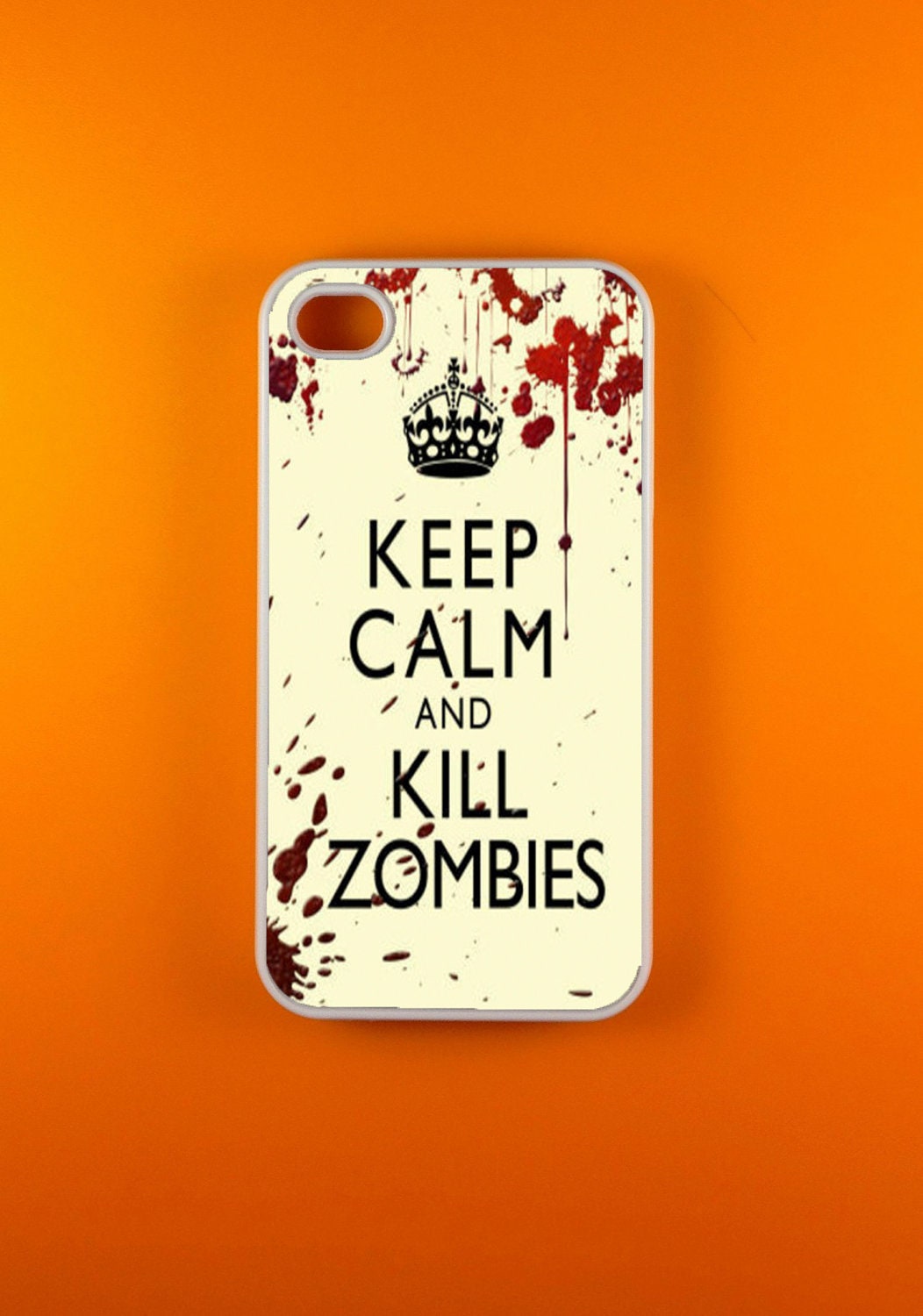 Iphone 4s Case - Keep Calm and Kill Zombies Iphone Case, Iphone 4 Case