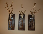 Wine Bottle Wall Art - Wall Vase - Handmade - Home Accessories