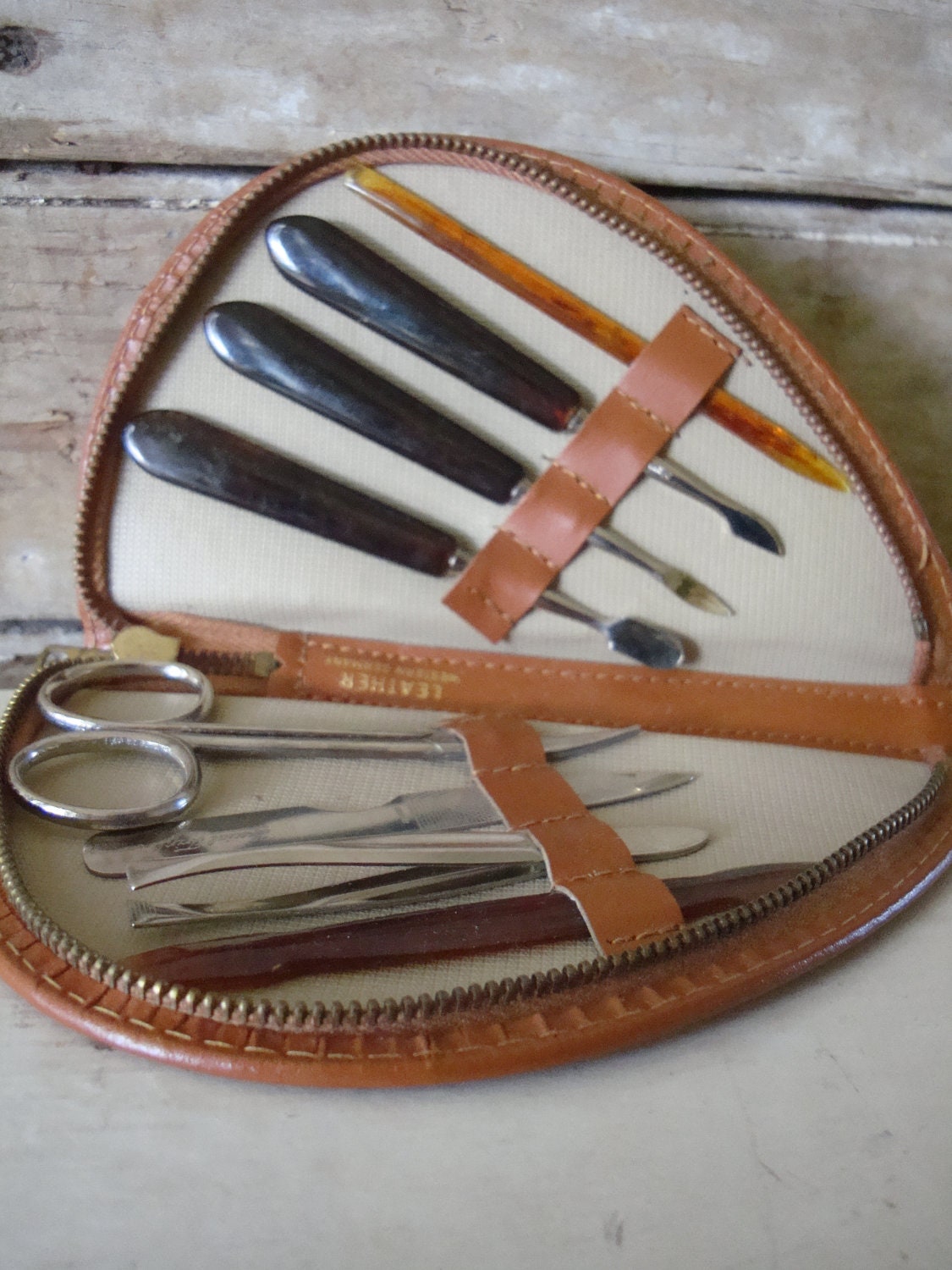 Vintage West German Manicure Set All Leather Lovely
