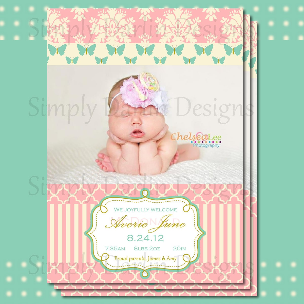 Buy evite announcements - Digital BABY GIRL Birth Announcement Paris Baby with photo(s) You Print
