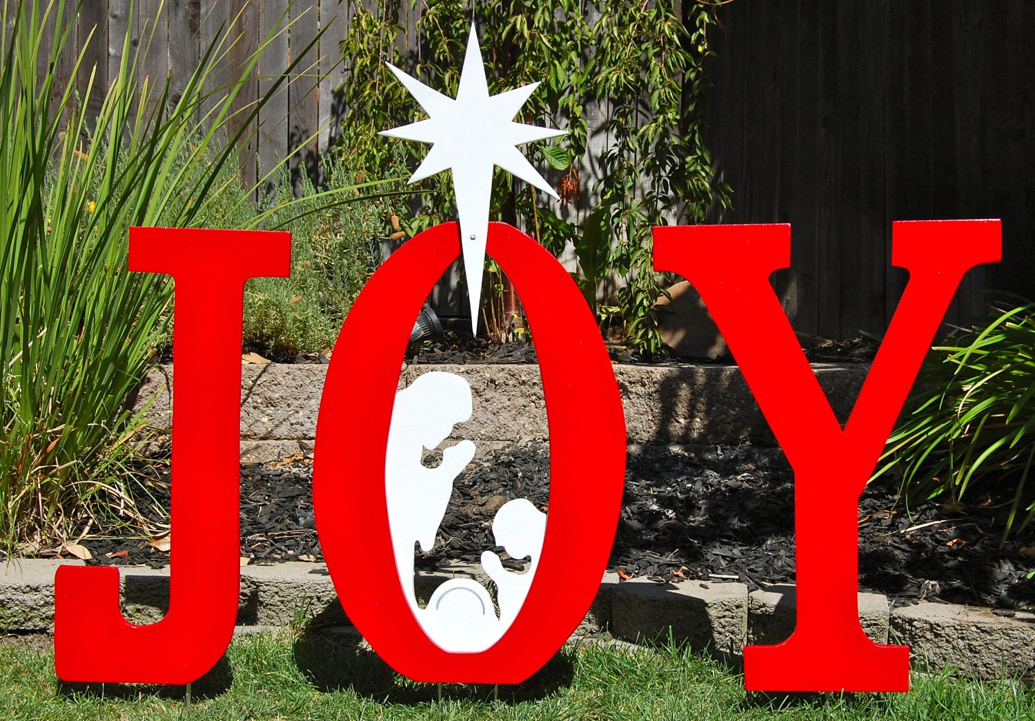 Nativity Joy Christmas Sign for the Yard by IvysWoodCreations