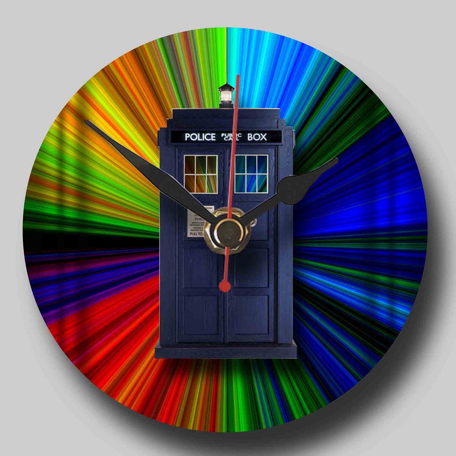 Doctor Who Tardis - Recycled CD Clock
