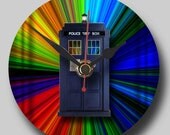 Doctor Who Tardis - Recycled CD Clock