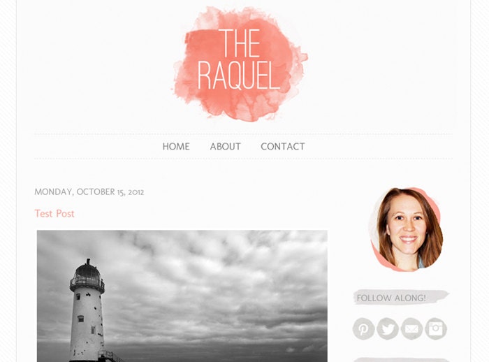 Premade Blogger Template - Blog Design