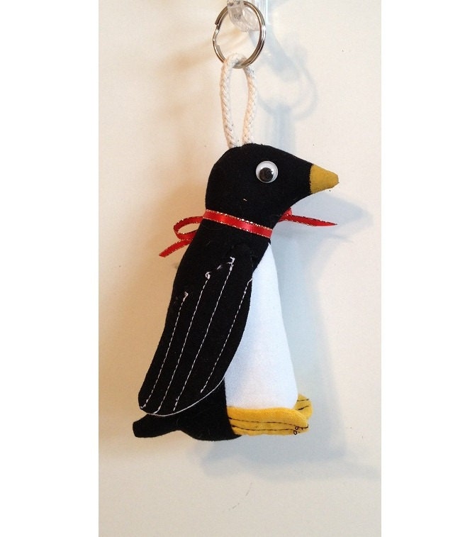 Fabric Penguin keychain, ceiling fan pull, backpack accessory