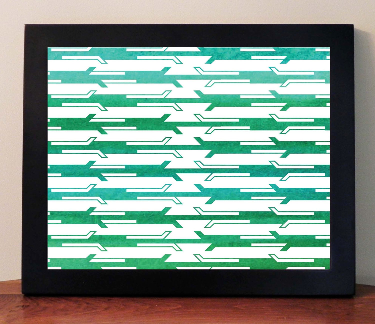 13 x 11 GREEN Digital Print Inspired by the High Line NYC Original Modern New York City Home Decor Graphic Print Ganesvoort Plaza
