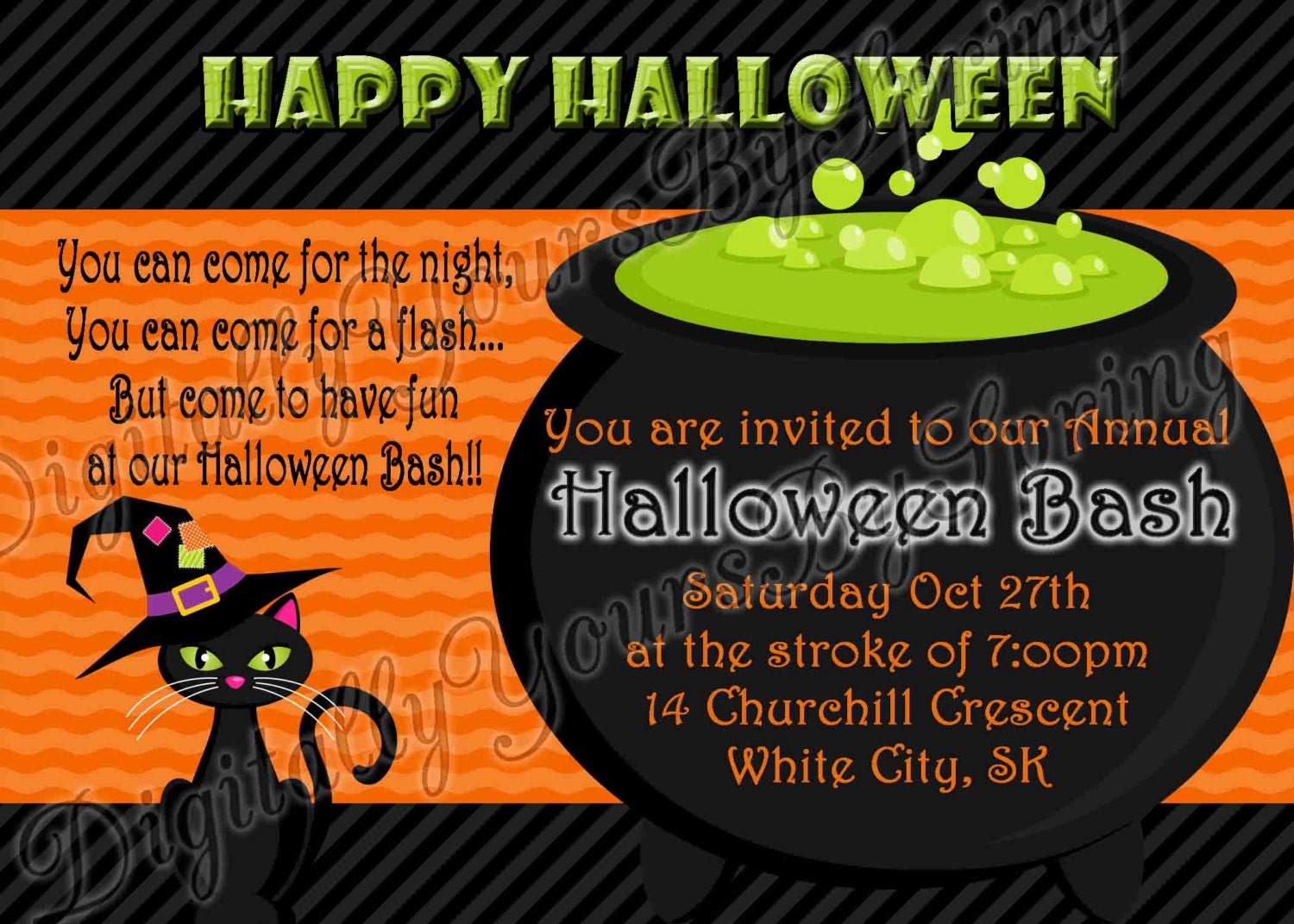 Printable Halloween Digital Invite Style 11