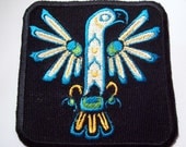 Embroidered Eagle Patch Eagle Badge West Coast Native Style