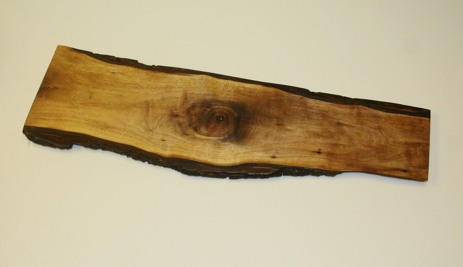 Baguette Natural Edge Black Walnut Wood Cutting Board / Rustic Buffet Serving Tray