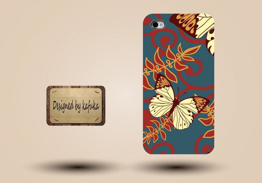 Cool Iphone case,  cute awesome Iphone 4 4s case, fashion Iphone 5 case, unique  hard Plastic case otterbox ,  Floral butterfly ,Pseries 91