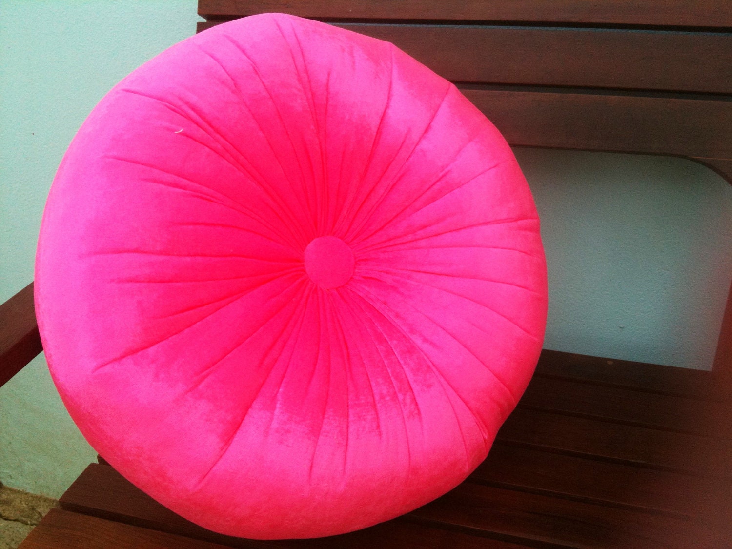 Big Size Home Decor Pillow - Cotton Smock - Pumpkin Pillow - Round Pillow - Wedding Decor Cushion
