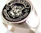 Solid Sterling Silver 925 Harry Potter Hogwarts Ring ALL SIZE