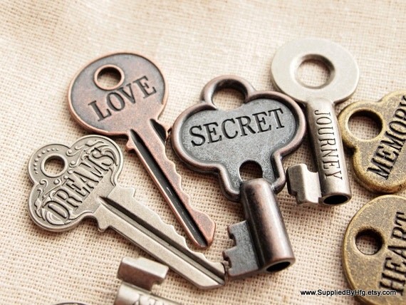 WORD KEYS antique finish inspirational words by SuppliedByHFG