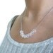 Sex and the city  Carrie's Crystal bead necklace,  simple clear crystal necklace, wedding jewellery, silver chain, bridesmaid jewellery